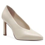 Vince Camuto Setenda New Cream Leather Pointed Toe Heeled Pumps Shoe Size 7 Photo 0