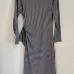 MELLODAY Women’s Cozy Striped Long Sleeve Side Tie Midi Dress Size Large NWT Photo 7
