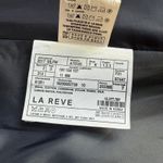 La Reve Navy Blue Blazer sz S Fringe Trim Double Breasted Elegant Women's Jacket Photo 5