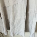 Sandro  sportswear cream linen blend patchwork midi skirt Photo 6