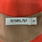 Sam And Lavi Red Sheer Blouse XS‎ Long Sleeve Boho Romantic Holiday Party Photo 3