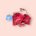 Ymi Nwt Womens size large strapless cupped pushup bright coral bikini top​​​…​ Photo 3