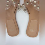 ZARA Tan and Clear Embellished Sandals Photo 5