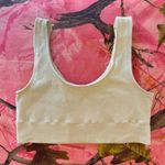 skims cream white sports bra ribbed Photo 0