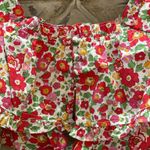 For Love & Lemons Audon Red, Pink & Yellow Floral Cropped top NWT XS Photo 7