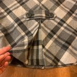 Nine West coat size 14 Black Gray Grey White Plaid Short Pea Coat Jacket Photo 5