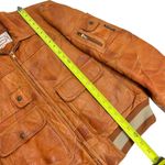 Vintage Casablanca Patchwork Zig Zag Stitch Leather Bomber Jacket Brown Size 42 Photo 12