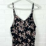 Old Navy Dark Floral Print Button Front Tank Top Size XL Photo 1