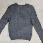 Ralph Lauren Rugby Cable Knit Sweater Large Gray Wool Angora Cashmere Blend Photo 11