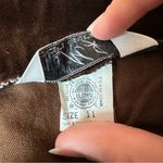 Vintage deep brown velvet skirt with front slit 1970s style zipper size 11 Photo 1