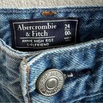 Abercrombie & Fitch Annie High Rise Girlfriend Distressed Jeans Denim Studded 24 Photo 2