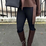 Marc Fisher  Womens Hallie Leather Heels Dress Boots Dark Brown Leather Photo 0