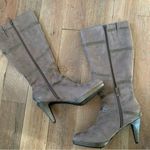Impo  Sport Grey Faux Suede Turner Tall Heeled Knee high Boots Size 8.5 Photo 8
