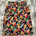 Talbots Tropical Pencil Skirt Faux Wrap Maximalist Bold Bloomcore Cotton Summer Photo 0