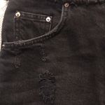 Urban Outfitters BDG Raw Hem Black Denim Mini Jean Skirt Faded Y2K Style Grunge Photo 6