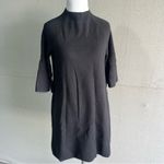 MOTH Anthropologie Chester Black Bell Sleeve Rayon Blend Sweater Dress Tunic S Photo 1