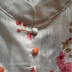 Main Strip Amy Floral Print Dress Long Sleeve Holiday Mini White Medium No Belt Photo 9