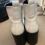 Topshop White Pleather Ankle Boots Photo 2