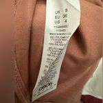 ASOS  Design Tiered Satin Mesh Mini Dress Size 4 Dusty Pink Long Sheer Sleeve NWT Photo 4