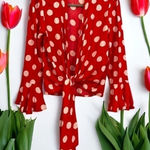 XIX PALMS 2 Red Polka Dot Tie Photo 0