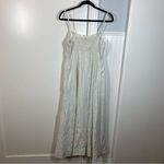 Madewell  Striped Empire-Waist Midi Dress in 100% Linen Size Large Lighthouse NWT Photo 8