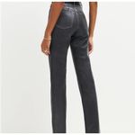 Reformation NEW-NWT  Cynthia High Rise Straight Long Jeans Glossy Black Size 23 Photo 2