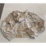 Juicy Couture  Cream‎ and White Zip Up Crop Hoodie Sweatshirt size XL Photo 1