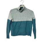 Summersalt  Luxe Wool Cashmere Blend Green Two-Tone Mock Neck Sweater Size Small Photo 1