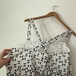 W By Worth NEW NWT Off White Black Border Print Criss Cross Strap Blouse Tank 10 Photo 7