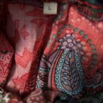 Colorful Patchwork Maxi Skirt Red Size L Photo 3