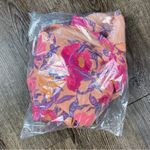 Old Navy One Piece Swimsuit Women 3x Pink Peach Floral Back Cutout Tie Tropical Photo 3