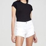 L'Agence L’AGENCE Ryland High Rise Cut Off Shorts White Blanc Denim Raw Hem US 31 NWT Photo 0