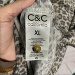 C&C California Cheetah Print Button Down Tie Shirt Photo 6