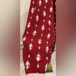 41 Hawtin Red White Long Sleeves Button Down Geometric Design Shirt Dress Sz S Photo 8