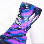 Perception New York peacock print empire waist scoop neck dress, 10 Purple Photo 8