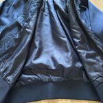 Free People Midnight Satin Bomber Jacket/ Windbreaker in Navy - Retail $158 Photo 3