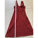 Vintage Midi Dress Womens 6 Black Red Sweetheart Romantic 90s Cocktail Party Size 10 Photo 5