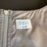 Oasis 100% Silk cocoon mini dress by  ,abstract print in blue/gray/cream, M Photo 6