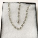 Antian Accessories™ Silver Butterfly Titanium Steel Necklace & Bracelet Set Photo 2