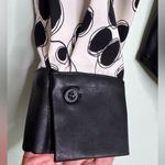 Gracia Black and White Animal Print Wrap Faux Leather Womans Top Size Large Photo 6
