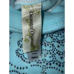 Vintage 90s Granny Double Crewneck Sweatshirt Studded Sparkle Winter Trees Small Blue Photo 3