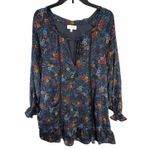Lost + Wander Mini Dress Women M Navy Blue Floral Blouson Midnight Festival Boho Size M Photo 1
