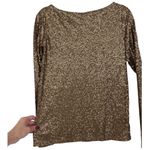 J.Crew NWT Womens Glimmer Long Sleeve Sequin Boatneck Tee Size Small Party Photo 7