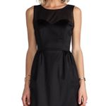 Erin Fetherston Winona Bow Back Mini Dress Satin Sweetheart Sz 8‎ Black Photo 2