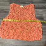 Staring At Stars  Anthropologie Neon Orange Pink White Crochet Crop Tank Top Photo 4