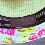 EMG sombrero / hat woven floral fabric beach hat cute summer accessory hat Pink Photo 6