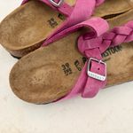Birkenstock  Gizeh Braided Oiled Leather Sandals, Fuchsia Photo 4