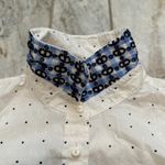 Vineyard Vines NEW  women's size 2 white/blue button down long sleeve shirt Photo 2