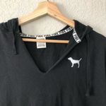 PINK - Victoria's Secret PINK by Victoria's Secret Black & White Pink Nation Hood Hooded Sweatshirt XS Photo 3