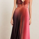 ALC Frank NEW A.L.C. Ariya Pleated Cutout Back Maxi Dress size 4 designer NWT Photo 0